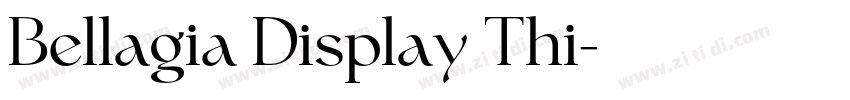 Bellagia Display Thi字体转换